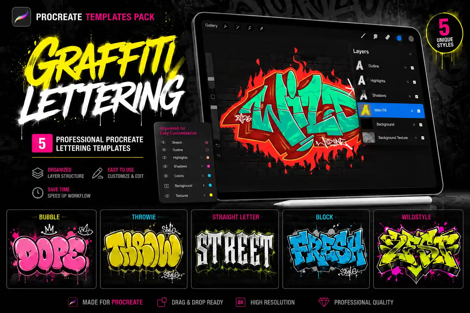 GraffitiFramework Lettering Pack
